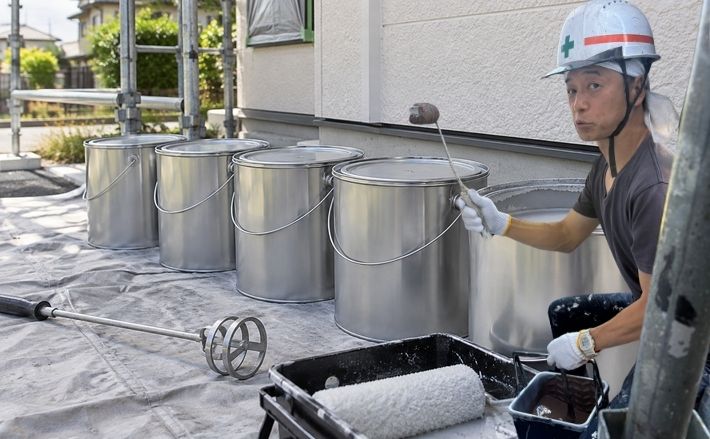 塗料使用量は「必要量・搬入量・残量」を照らし合わせる
