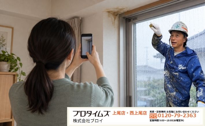 上尾市で急な雨漏りにお困りなら、まずブロイへ状況をお伝えください